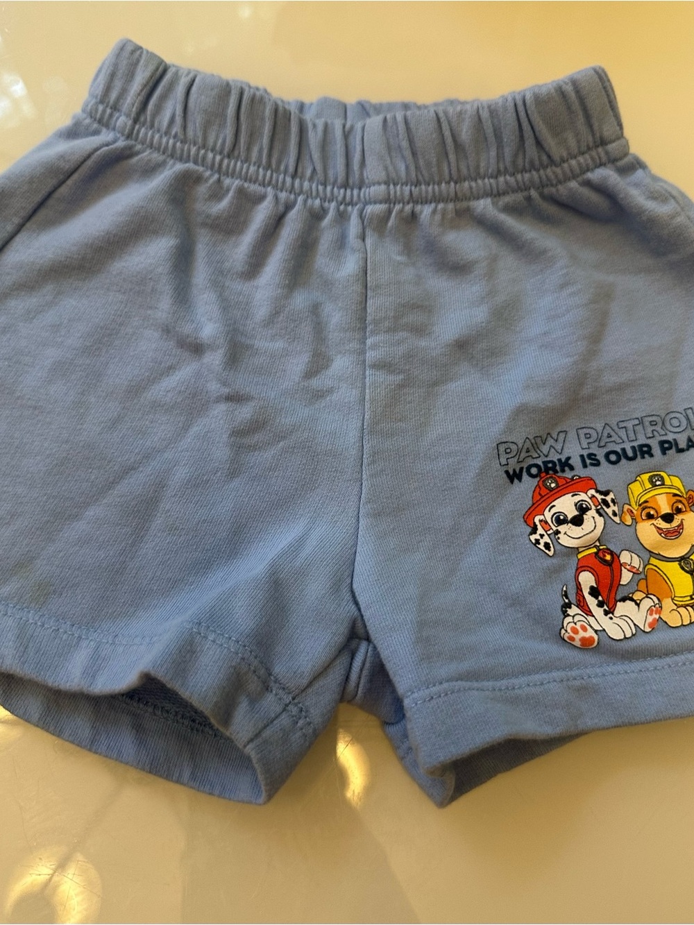 Zara Light Blue Paw Patrol Graphic Kids Shorts